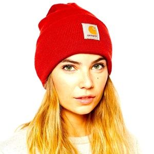 - ⭐️ - FIRE RED LIMITED EDITION WOMAN’S New Carhartt Watch hat beanie…NEW